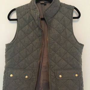 Gray Quilted Vest
